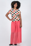 Queen of Hearts Top with Goddess Skirt II Peach