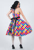 Halter Ego Retro Polka Dot Dress Back View