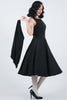 ollie+byrd Signature Dress Black Side View with Meet Me at Fountain Sweater Black