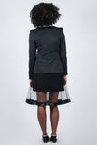 Sheer Confidence Dress with Madame Chic Blazer Back View