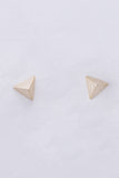 To a Point Pyramid Stud Earrings Gold