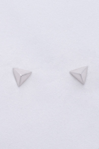 To a Point Pyramid Stud Earrings Sterling Silver