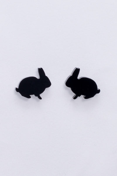 Rabbit! Rabbit! Earrings Black