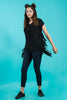 Fringe Benefits Top Black Spin