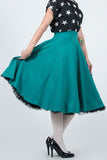 ollie+byrd Signature Skirt Teal Side View