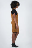 Side View According to Me Jumper Dress in Camel